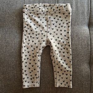 H&M Grey Heart Baby Leggings in size 6-9 Months